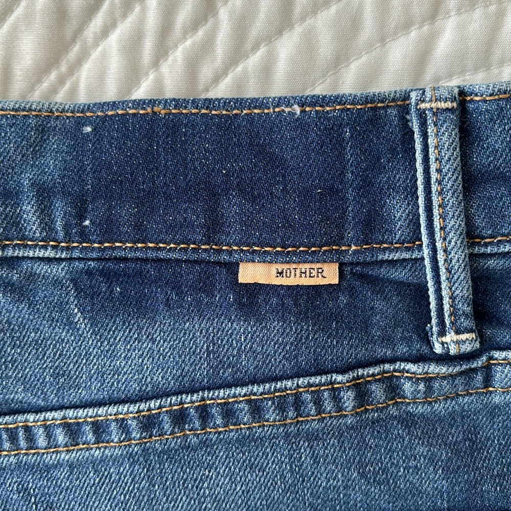 * sold * MOTHER NWT Full Pipe Flood It’s a Small World Jeans size 26 high waist - Picture 14 of 16